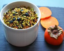 Oats Brulee w/ Persimmon & Cranberries Cooking Recipe
