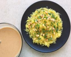 Spaghetti Squash with Thai Peanut Sauce Cooking Recipe