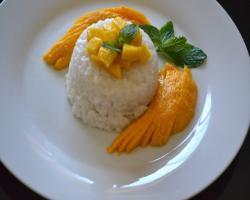 Thai Sticky Sweet Rice with Mangoes Cooking Recipe