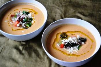 chickpea vegetable tahini soup