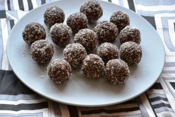 Chocolate Coconut Rum Balls Dessert Recipe