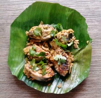 Fish Cooked in Banana Leaves Cooking Recipe