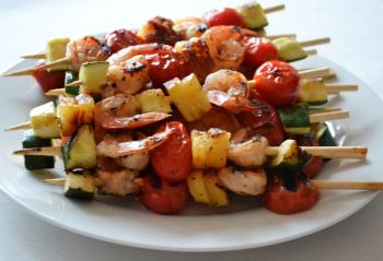 Hawaiian Shrimp Kebabs BBQ Recipe