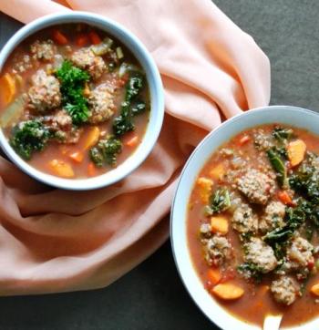 Meatball Soup w/ Quinoa, Kale & Root Vegetables Cooking Recipe Meatball Soup w/ Quinoa, Kale & Root Vegetables Cooking Recipe
