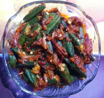Okra with Onions Cooking Recipe