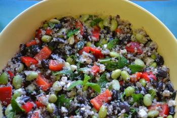 Quinoa Salad with Edamame & Black beans Cooking Recipe