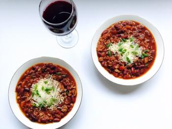 Slow Cooker Turkey Chili w/ Red Wine Cooking Recipe