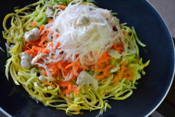 Veggie Noodle Salad w/ Tahini Dressing Recipe