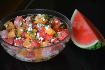 Watermelon & Cantaloupe Salad Recipe