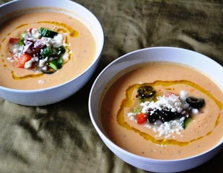 chickpea vegetable tahini soup