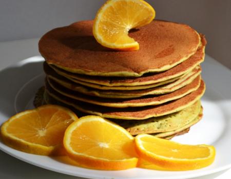 Orange & Matcha Green Tea Pancakes Cooking Recipe