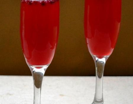 Pomegranate Basil Sparkler Drink Recipe