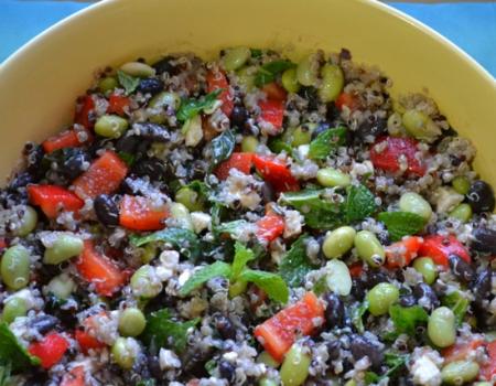 Quinoa Salad with Edamame & Black beans Cooking Recipe