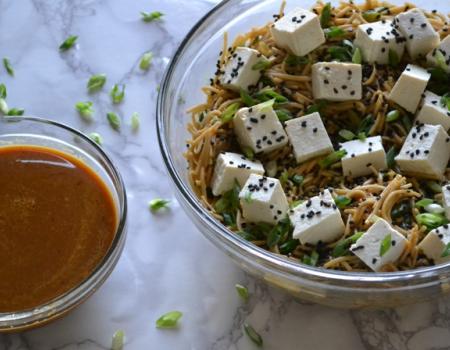 Chilled Soba Noodles w/ Spicy Orange Sesame & Tofu Cooking Recipe