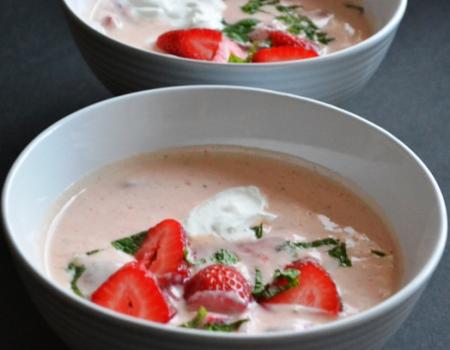 Chilled Strawberry Orange Soup Recipe