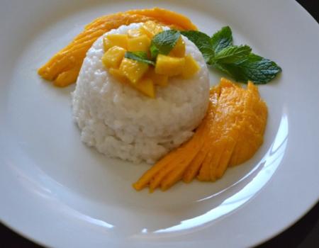 Thai Sticky Sweet Rice with Mangoes Cooking Recipe