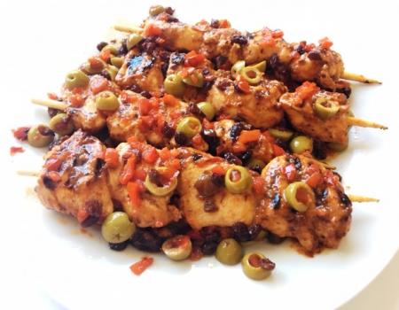 Tunisian Chicken Kebabs w/ Currants & Olives Cooking Recipe