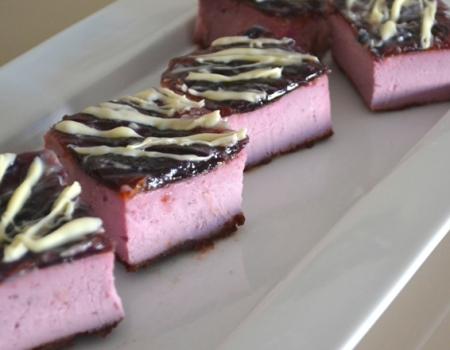 Purple Sweet Potato Cheesecake Bars Dessert Recipe